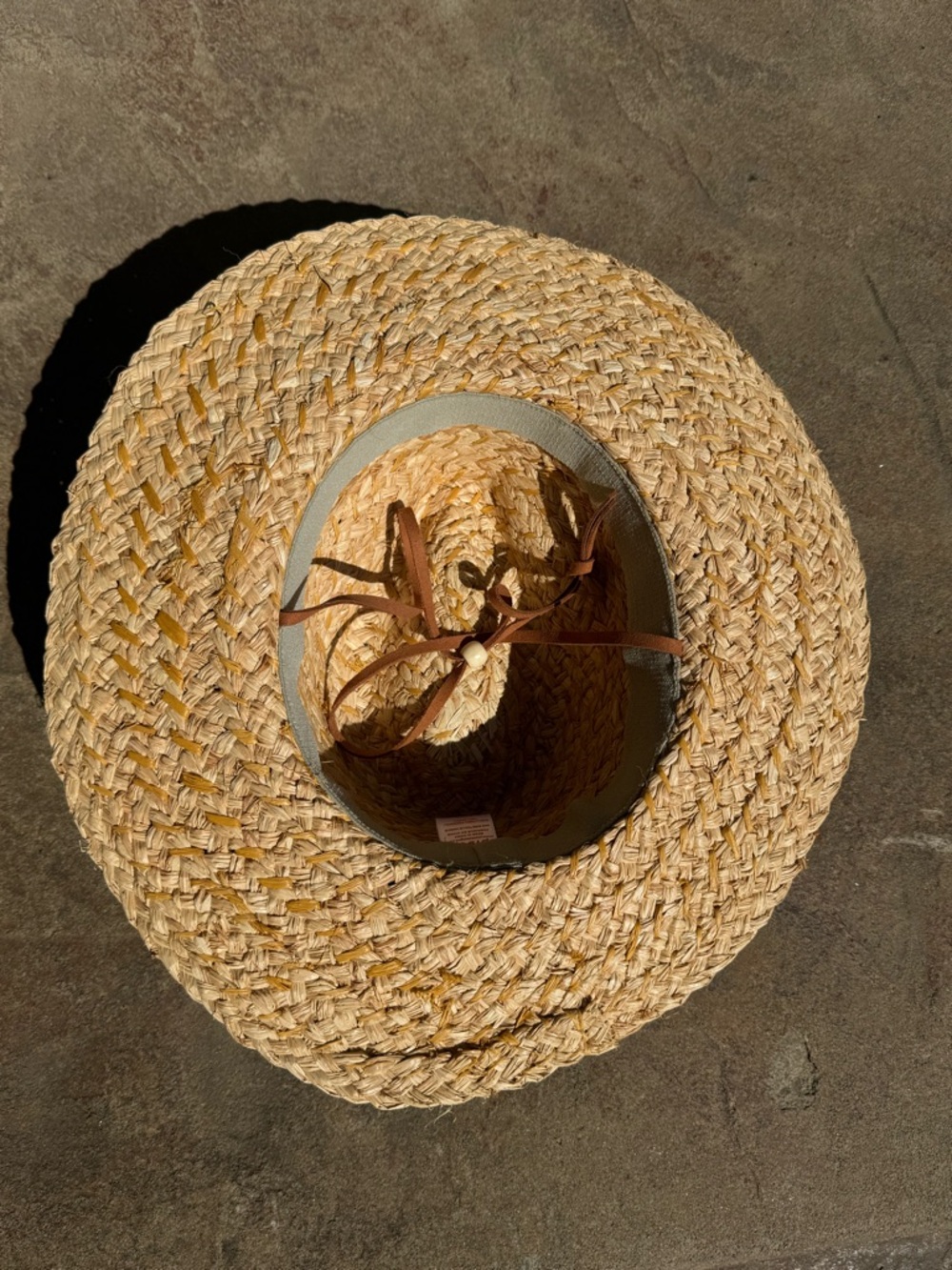 Pistil Skiff Sun Hat - Braided Raffia Sun Hat with Suede Hat Band - Picture 11 of 15
